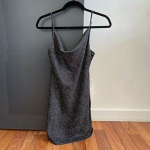 URBAN OUTFITTERS Black and White Dot Mini Dress